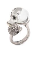 Alexis Bittar Crystal Double Skull Ring