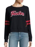 Mother Super Square Faster Cotton Varsity Sweatshirt