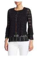 Saks Fifth Avenue Collection Crochet Knit Cardigan