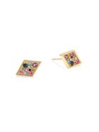 Anzie Lifesaver Cleo Rainbow Sapphire Stud Earrings