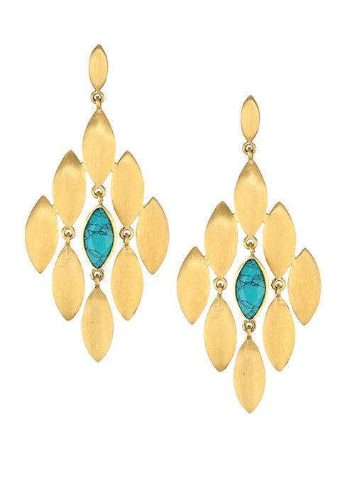 Dean Davidson Maharani 22k Goldplated & Turquoise Earrings