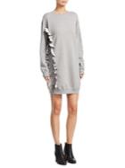 Msgm Long-sleeve Knit Tunic Shift Sweater Dress