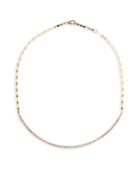 Lana Jewelry Small Diamond Curve 14k Yellow Gold Necklace/16