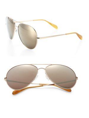 Oliver Peoples Sayer 63mm Mirrored Aviator Sunglasses