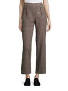 See By Chloe Houndstooth Cropped Flared Pants