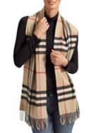 Burberry Classic Giant Check Cashmere Scarf