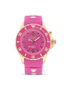 Kyboe Power Rg Jolt Pink Silicone & Rose Goldtone Stainless Steel Strap Watch/40mm