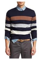 Brunello Cucinelli Stripe Cotton Crewneck Sweater