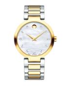 Movado Modern Classic Mother-of-pearl And Stainless Steel Bracelet Watch