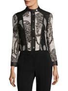 Yigal Azrouel Cheetah Embroidered Lace Jacket