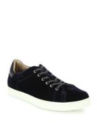 Gianvito Rossi Velvet Lace-up Sneakers