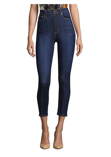 Ao.la By Alice + Olivia Good Dream High-rise Skinny Pintuck Jeans