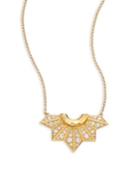 Ron Hami Diamond & 18k Yellow Gold Fan Pendant Necklace