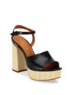 Derek Lam Birgitta Leather Ankle-strap Platform Sandals