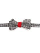 Saks Fifth Avenue Collection Houndstooth Silk Bow Tie