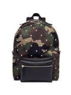 Alexander Mcqueen Leather Camouflage Skull Patterned Backpack