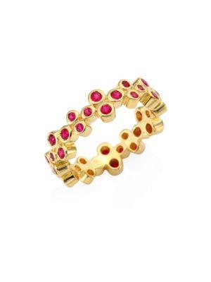 Temple St. Clair Trio Eternity Ruby Ring