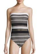 Gottex Swim Regatta Bandeau Striped One-piece Swimsuit