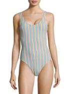 Onia Kelly Striped One-piece Swimsuit