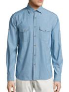 Saks Fifth Avenue Collection Chambray Cotton Shirt