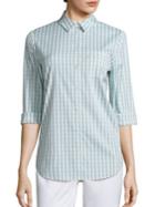 Lafayette 148 New York Paget Gingham Blouse