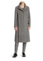 Akris Punto Long Stand Collar Wool-blend Coat