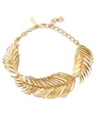 Oscar De La Renta Palm Leaf Collar Necklace