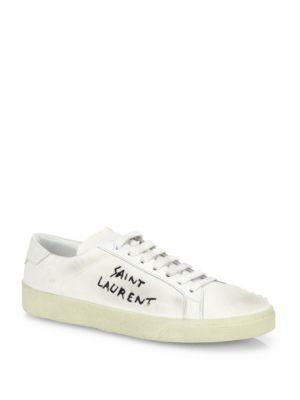 Saint Laurent Court Classic Embroidered Sneakers