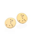 Bare Constellations Pisces Diamond & 18k Yellow Gold Stud Earrings