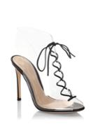 Gianvito Rossi Plexi Lace-up Booties