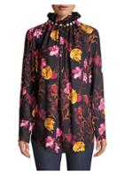 Mother Of Pearl Dorothea Faux-pearl Floral Blouse
