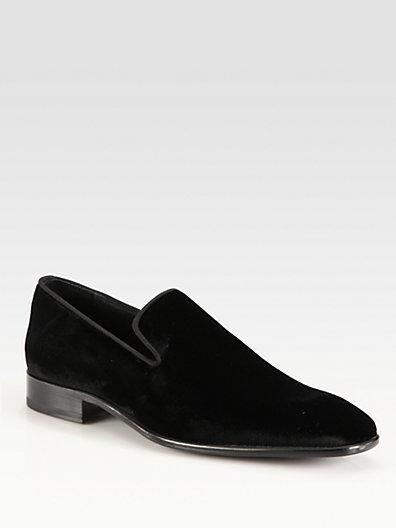 Saks Fifth Avenue Collection Velvet Loafers