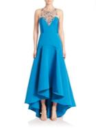 Marchesa Notte Sleeveless Embellished Gown