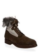 Santoni Shearling-lined Ankle Boots