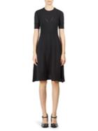 Kenzo Pointelle-knit Fit-and-flare Dress