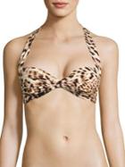 Norma Kamali Bill Leopard-print Bikini Top