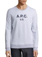 A.p.c. Long Sleeve Cotton Sweatshirt