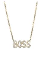 Ef Collection 14k Yellow Gold & Diamond Boss Pendant Necklace