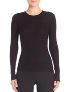 Michael Kors Collection Ribbed Cashmere Crewneck Sweater