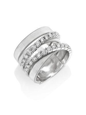 Marco Bicego Masai Diamond & 18k White Gold Five-strand Ring