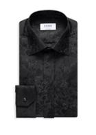 Eton Contemporary Fit Floral Crease Resistant Dress Shirt