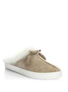 Kate Spade New York Limon Shearling And Suede Sneakers