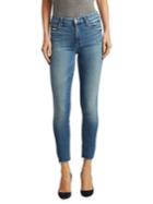 Mother Looker High Waist Ankle Fray Jeans