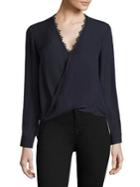 L'agence Rosario Lace Trimmed Silk Top