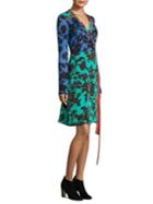 Diane Von Furstenberg Printed Silk Wrap Dress