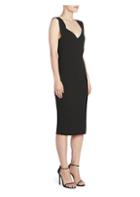 Victoria Beckham Crepe Decollete Fitted Sheath