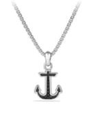 David Yurman Maritime Anchor Diamond & Sterling Silver Pendant
