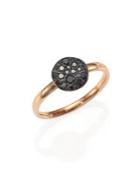 Pomellato Sabbia Black Diamond & 18k Rose Gold Small Ring
