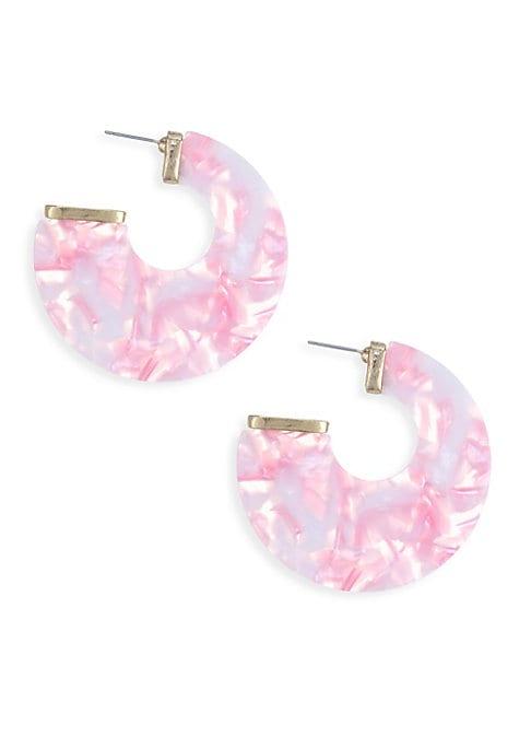 Ettika 18k Goldplated Pink Statement Earrings