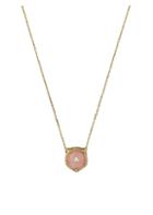 Gucci Feline Head Pink Opal & Diamond Pendant Necklace